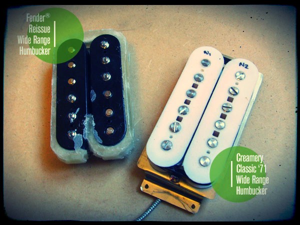 Creamery Wide Range Thinline Tele Humbucker Reissue Pickup Upgrade Comparison