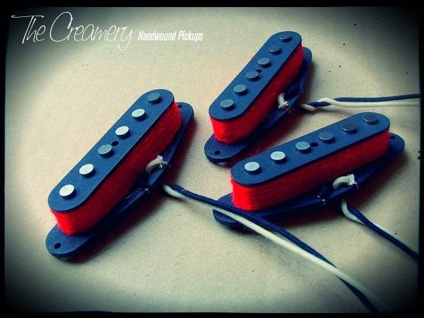 Creamery Custom Handwound Red '79 Replacement Strat Pickup Set - Bright, Attacking Late '70s Post-Punk / New Wave Inspired Strat Pickup Set