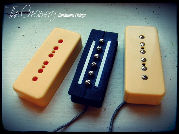 Creamery Custom Handwound Replacement P90 Sized Humbucker Pickups