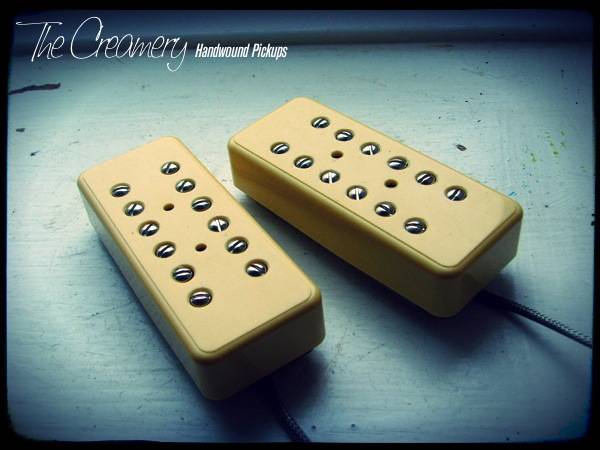 Creamery Custom Handwound Replacement P90 Sized Fat Humbucker Pickup Set