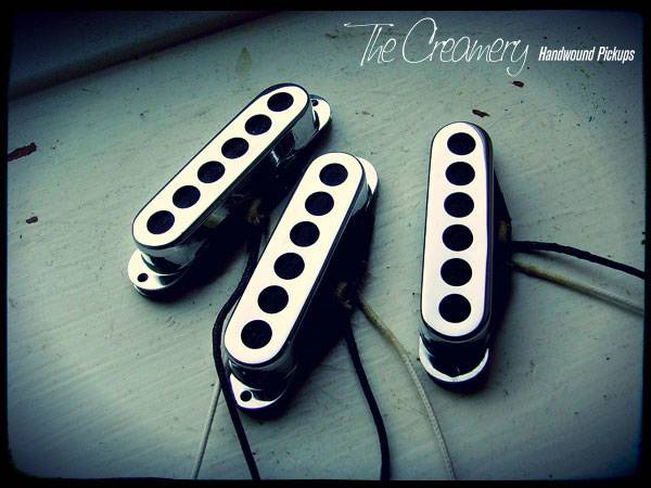 Creamery Custom Handwound Tri-Sonic Design Pickups to fit a standard Stratocaster Guitar - Strat Sized Tri-Sonic Pickups