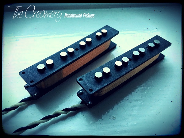 Creamery Custom Handwound Classic '60 Replacement Jazz J Bass Pickup Set - Plain Enamel