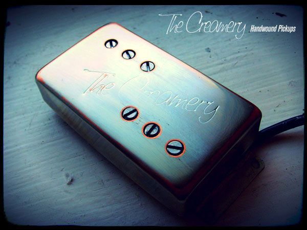 Creamery Custom Handwound Classic '71 Replacement Wide Range Tele Thinline Humbucker Pickup - Hand Aged Nickel Cover